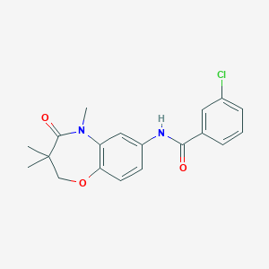 3-chloro-N-(3,3,5-trimethyl-4-oxo-2,3,4,5-tetrahydrobenzo[b][1,4]oxazepin-7-yl)benzamide