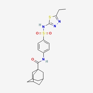 N-[4-[(5-ethyl-1,3,4-thiadiazol-2-yl)sulfamoyl]phenyl]adamantane-1-carboxamide
