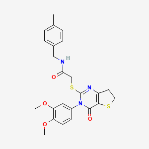 2-((3-(3,4-dimethoxyphenyl)-4-oxo-3,4,6,7-tetrahydrothieno[3,2-d]pyrimidin-2-yl)thio)-N-(4-methylbenzyl)acetamide
