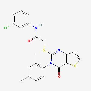 N-(3-chlorophenyl)-2-{[3-(2,4-dimethylphenyl)-4-oxo-3,4-dihydrothieno[3,2-d]pyrimidin-2-yl]sulfanyl}acetamide
