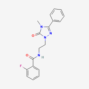 2-fluoro-N-(2-(4-methyl-5-oxo-3-phenyl-4,5-dihydro-1H-1,2,4-triazol-1-yl)ethyl)benzamide