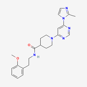 N-(2-methoxyphenethyl)-1-(6-(2-methyl-1H-imidazol-1-yl)pyrimidin-4-yl)piperidine-4-carboxamide