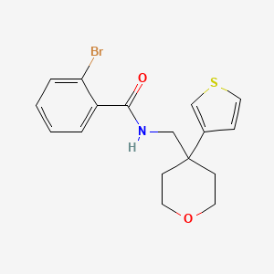 2-bromo-N-((4-(thiophen-3-yl)tetrahydro-2H-pyran-4-yl)methyl)benzamide