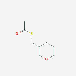 1-[(Oxan-3-ylmethyl)sulfanyl]ethan-1-one