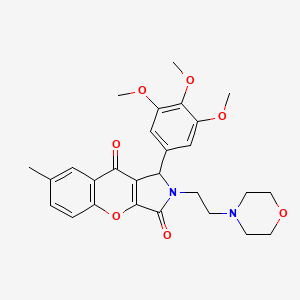 7-Methyl-2-(2-morpholinoethyl)-1-(3,4,5-trimethoxyphenyl)-1,2-dihydrochromeno[2,3-c]pyrrole-3,9-dione