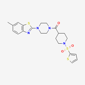 (4-(6-Methylbenzo[d]thiazol-2-yl)piperazin-1-yl)(1-(thiophen-2-ylsulfonyl)piperidin-4-yl)methanone