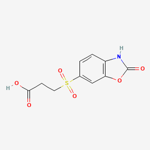 3-[(2-oxo-3H-1,3-benzoxazol-6-yl)sulfonyl]propanoic acid