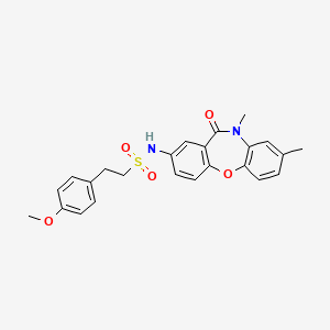 N-(8,10-dimethyl-11-oxo-10,11-dihydrodibenzo[b,f][1,4]oxazepin-2-yl)-2-(4-methoxyphenyl)ethanesulfonamide