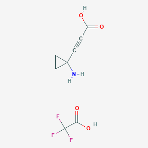 3-(1-Aminocyclopropyl)prop-2-ynoic acid;2,2,2-trifluoroacetic acid