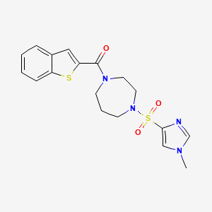 benzo[b]thiophen-2-yl(4-((1-methyl-1H-imidazol-4-yl)sulfonyl)-1,4-diazepan-1-yl)methanone