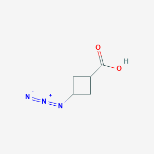molecular formula C5H7N3O2 B2708084 cis-3-Carboxycyclobutyl azide CAS No. 79584-10-4