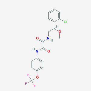 molecular formula C18H16ClF3N2O4 B2708090 N-[2-(2-chlorophenyl)-2-methoxyethyl]-N'-[4-(trifluoromethoxy)phenyl]ethanediamide CAS No. 1795478-97-5