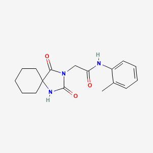 2-(2,4-dioxo-1,3-diazaspiro[4.5]dec-3-yl)-N-(2-methylphenyl)acetamide
