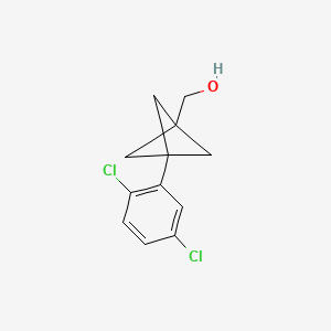 molecular formula C12H12Cl2O B2708104 [3-(2,5-Dichlorophenyl)-1-bicyclo[1.1.1]pentanyl]methanol CAS No. 2287310-35-2