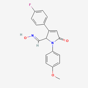3-(4-fluorophenyl)-1-(4-methoxyphenyl)-5-oxo-2,5-dihydro-1H-pyrrole-2-carbaldehyde oxime