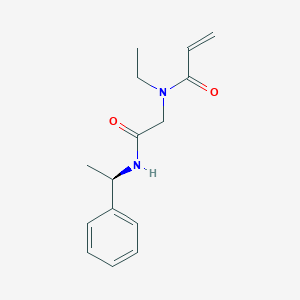 molecular formula C15H20N2O2 B2708108 N-Ethyl-N-[2-oxo-2-[[(1R)-1-phenylethyl]amino]ethyl]prop-2-enamide CAS No. 2361585-13-7