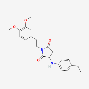 1-(3,4-Dimethoxyphenethyl)-3-((4-ethylphenyl)amino)pyrrolidine-2,5-dione