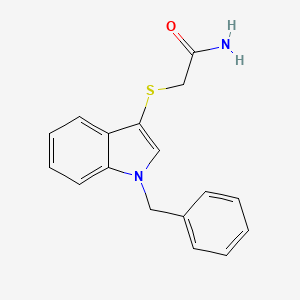 molecular formula C17H16N2OS B2708129 2-((1-苄基-1H-吲哚-3-基)硫基)乙酰胺 CAS No. 851412-29-8