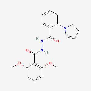 molecular formula C20H19N3O4 B2708130 N'-(2,6-dimethoxybenzoyl)-2-(1H-pyrrol-1-yl)benzenecarbohydrazide CAS No. 478062-95-2