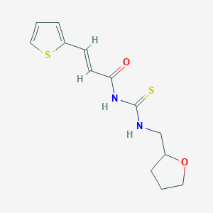 (2E)-N-[(tetrahydrofuran-2-ylmethyl)carbamothioyl]-3-(thiophen-2-yl)prop-2-enamide