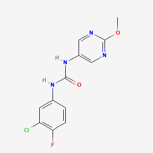 1-(3-Chloro-4-fluorophenyl)-3-(2-methoxypyrimidin-5-yl)urea