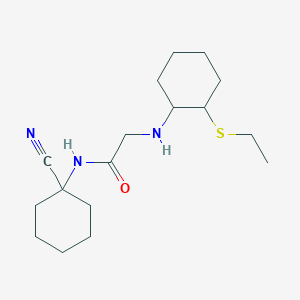 molecular formula C17H29N3OS B2708173 N-(1-cyanocyclohexyl)-2-{[2-(ethylsulfanyl)cyclohexyl]amino}acetamide CAS No. 1797119-62-0