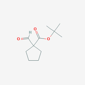molecular formula C11H18O3 B2708177 Tert-butyl 1-formylcyclopentane-1-carboxylate CAS No. 1546151-07-8