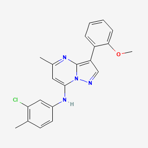 molecular formula C21H19ClN4O B2708179 N-(3-chloro-4-methylphenyl)-3-(2-methoxyphenyl)-5-methylpyrazolo[1,5-a]pyrimidin-7-amine CAS No. 890621-97-3