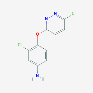molecular formula C10H7Cl2N3O B2708187 3-Chloro-4-[(6-chloropyridazin-3-yl)oxy]aniline CAS No. 78490-61-6