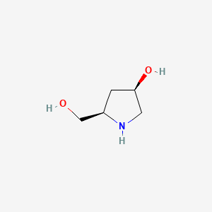 molecular formula C5H11NO2 B2708199 (3R,5R)-5-(hydroxymethyl)pyrrolidin-3-ol CAS No. 343633-22-7