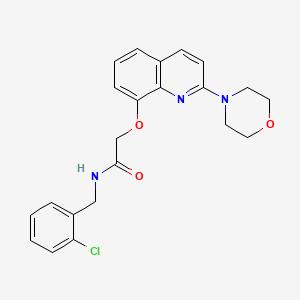 molecular formula C22H22ClN3O3 B2708217 N-(2-chlorobenzyl)-2-((2-morpholinoquinolin-8-yl)oxy)acetamide CAS No. 941903-51-1