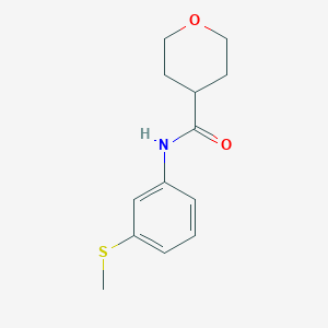 molecular formula C13H17NO2S B2708235 N-[3-(methylsulfanyl)phenyl]oxane-4-carboxamide CAS No. 1325054-21-4
