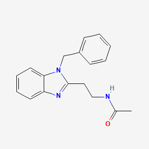 molecular formula C18H19N3O B2708268 N-[2-(1-benzyl-1H-1,3-benzodiazol-2-yl)ethyl]acetamide CAS No. 638141-44-3