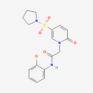 molecular formula C17H18BrN3O4S B2708311 N-(2-bromophenyl)-2-[2-oxo-5-(pyrrolidine-1-sulfonyl)-1,2-dihydropyridin-1-yl]acetamide CAS No. 949257-05-0