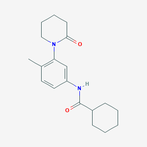 molecular formula C19H26N2O2 B2708326 N-[4-methyl-3-(2-oxopiperidin-1-yl)phenyl]cyclohexanecarboxamide CAS No. 941919-53-5