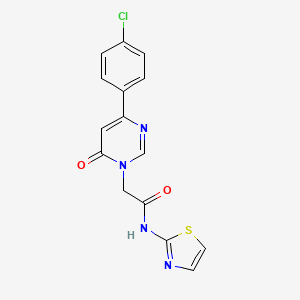 2-(4-(4-chlorophenyl)-6-oxopyrimidin-1(6H)-yl)-N-(thiazol-2-yl)acetamide