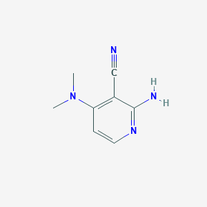molecular formula C8H10N4 B2708362 2-Amino-4-(dimethylamino)nicotinonitrile CAS No. 98694-73-6