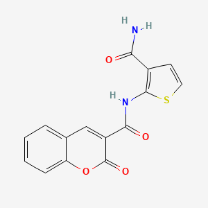 molecular formula C15H10N2O4S B2708364 N-(3-carbamoylthiophen-2-yl)-2-oxo-2H-chromene-3-carboxamide CAS No. 785803-05-6