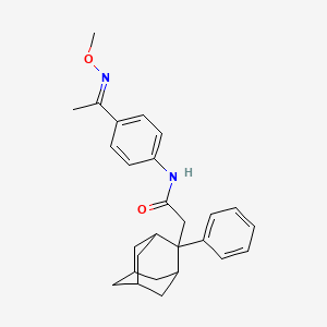 molecular formula C27H32N2O2 B2708384 N-[4-(methoxyethanimidoyl)phenyl]-2-(2-phenyl-2-adamantyl)acetamide CAS No. 400074-04-6