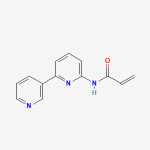 molecular formula C13H11N3O B2708393 N-(6-Pyridin-3-ylpyridin-2-yl)prop-2-enamide CAS No. 2305452-28-0