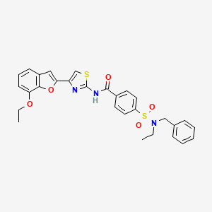 4-(N-benzyl-N-ethylsulfamoyl)-N-(4-(7-ethoxybenzofuran-2-yl)thiazol-2-yl)benzamide