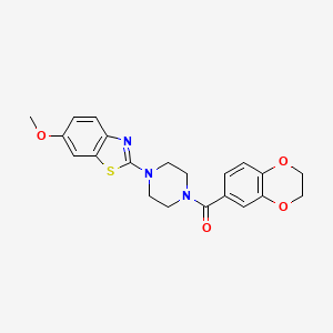 (2,3-Dihydrobenzo[b][1,4]dioxin-6-yl)(4-(6-methoxybenzo[d]thiazol-2-yl)piperazin-1-yl)methanone