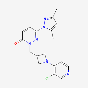 2-{[1-(3-chloropyridin-4-yl)azetidin-3-yl]methyl}-6-(3,5-dimethyl-1H-pyrazol-1-yl)-2,3-dihydropyridazin-3-one