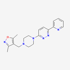 3,5-Dimethyl-4-[[4-(6-pyridin-2-ylpyridazin-3-yl)piperazin-1-yl]methyl]-1,2-oxazole