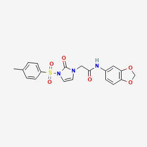 N-(1,3-benzodioxol-5-yl)-2-[3-(4-methylphenyl)sulfonyl-2-oxoimidazol-1-yl]acetamide