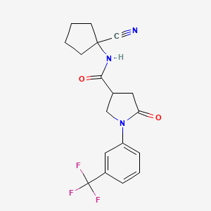 N-(1-cyanocyclopentyl)-5-oxo-1-[3-(trifluoromethyl)phenyl]pyrrolidine-3-carboxamide