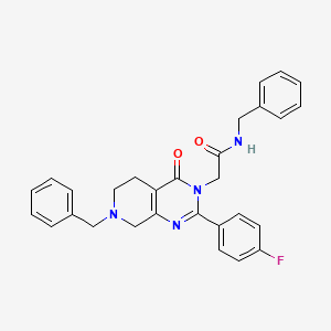 molecular formula C29H27FN4O2 B2708418 N-benzyl-2-[7-benzyl-2-(4-fluorophenyl)-4-oxo-3H,4H,5H,6H,7H,8H-pyrido[3,4-d]pyrimidin-3-yl]acetamide CAS No. 1189895-21-3
