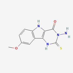 3-Amino-8-methoxy-2-sulfanylidene-1,5-dihydropyrimido[5,4-b]indol-4-one