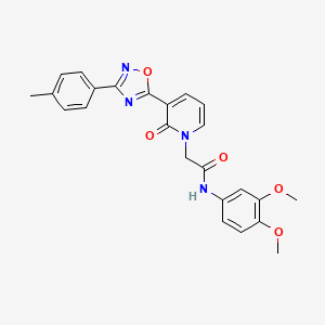 N-(3,4-dimethoxyphenyl)-2-[3-[3-(4-methylphenyl)-1,2,4-oxadiazol-5-yl]-2-oxopyridin-1(2H)-yl]acetamide