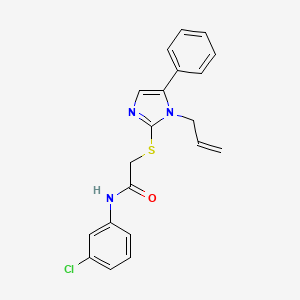 2-((1-allyl-5-phenyl-1H-imidazol-2-yl)thio)-N-(3-chlorophenyl)acetamide